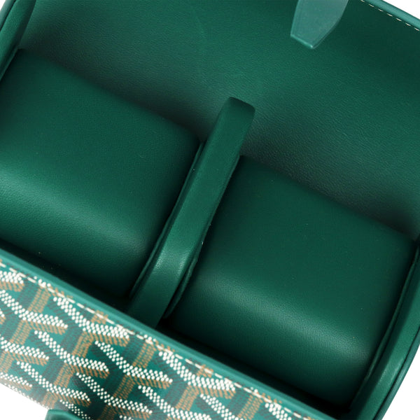 Goyard Green Double Travel Watch Case SAVIC goyard-green-double-travel-watch-case-savic