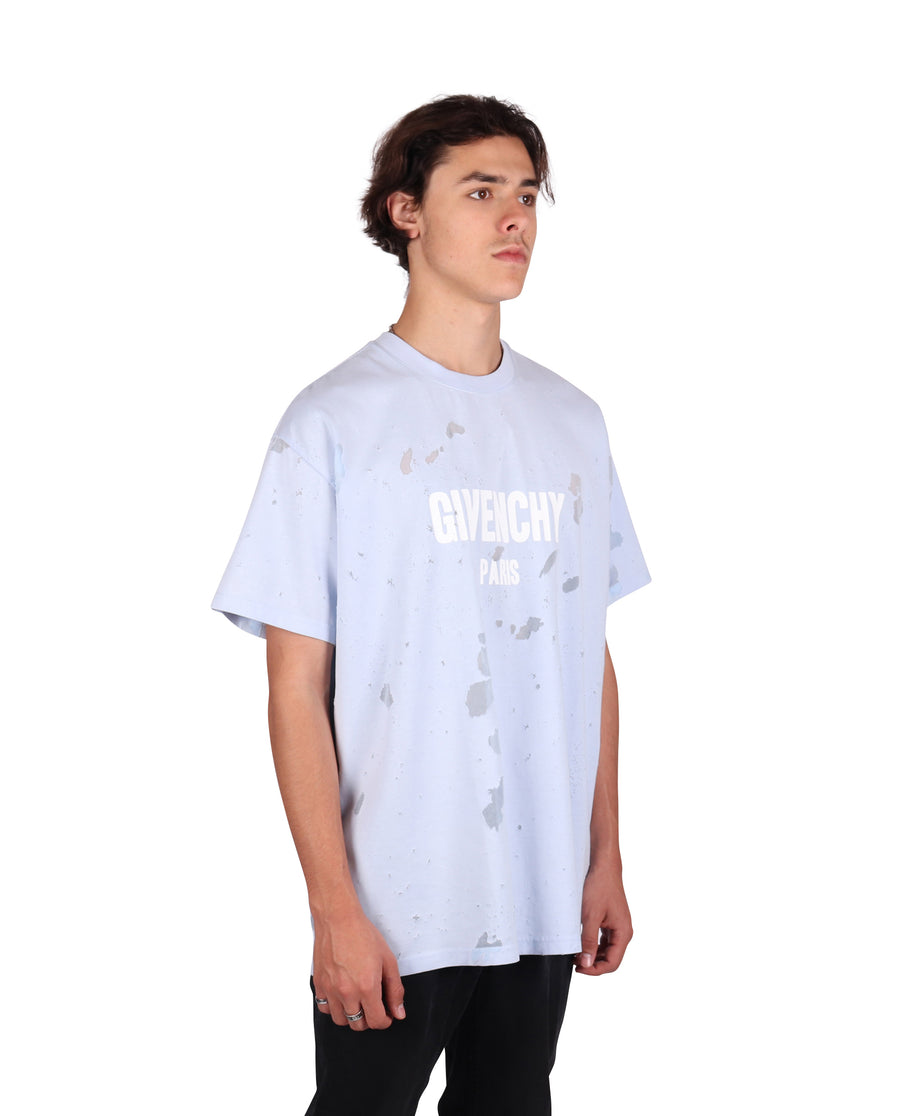 Blue Destroyed T-Shirt