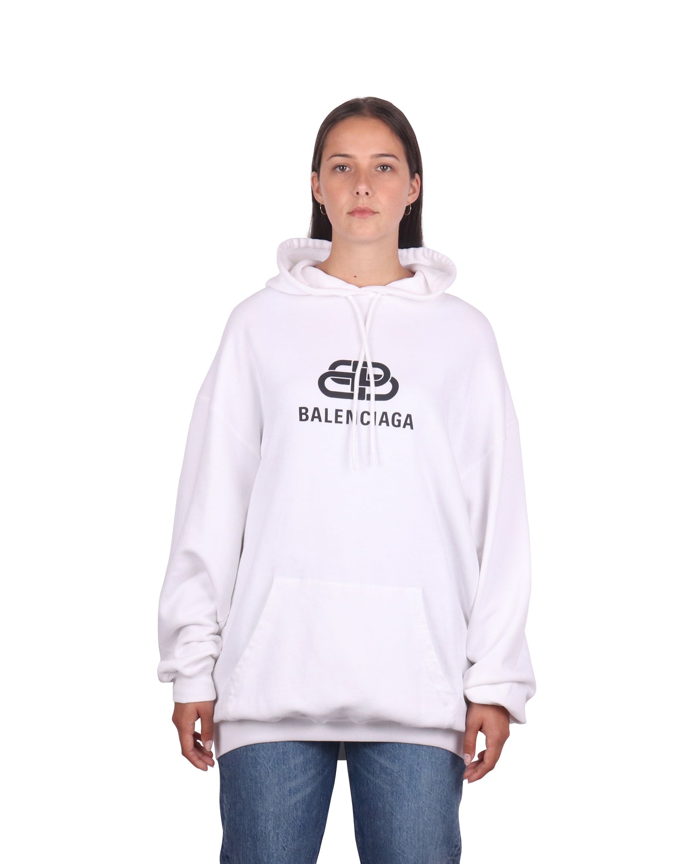 White Logo Hoodie