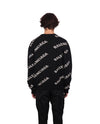 Black & White Jacquard Logo Sweater
