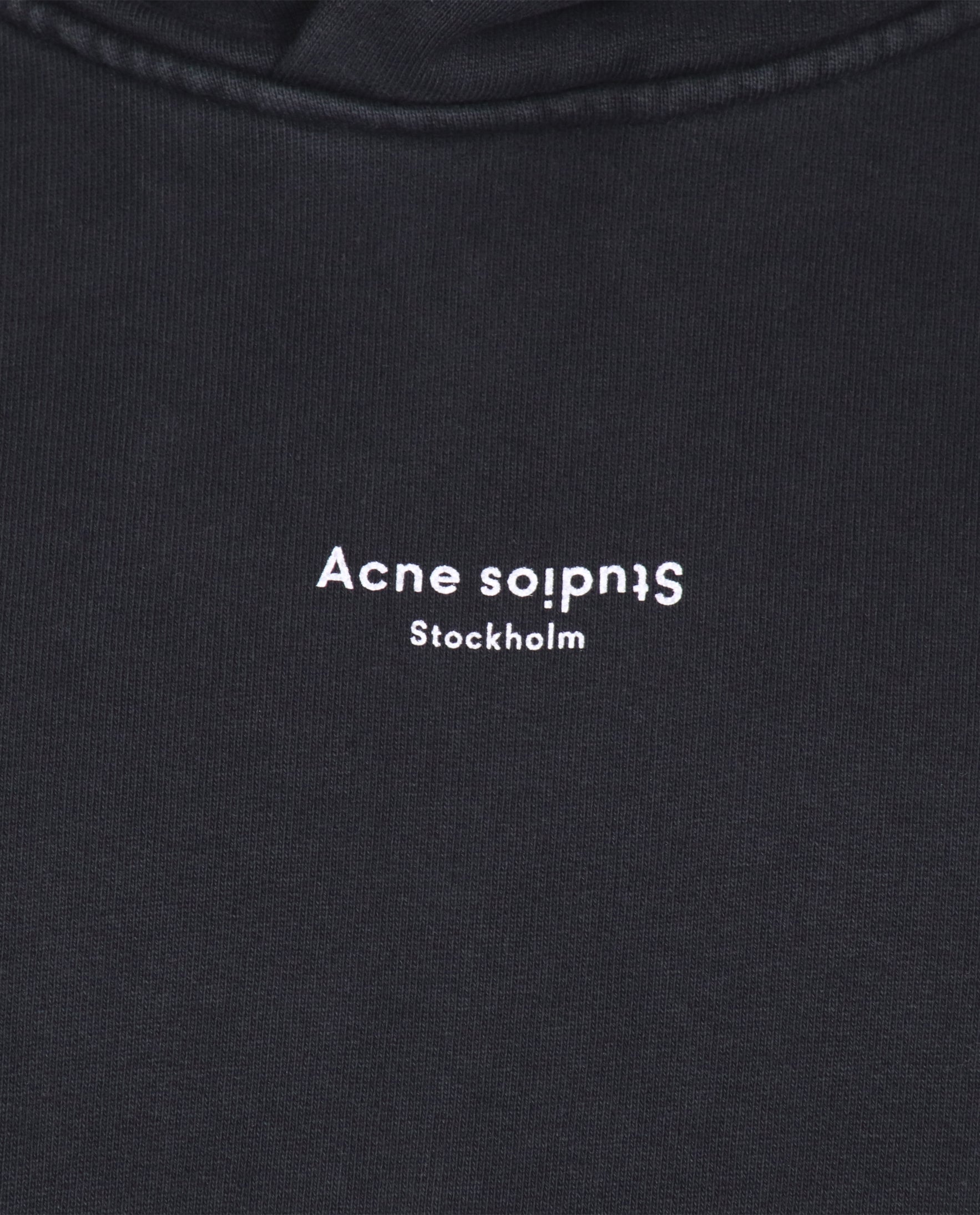 Black Reverse Logo Hoodie