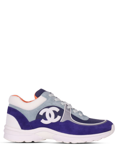 CC Logo Navy Turquoise Sneakers