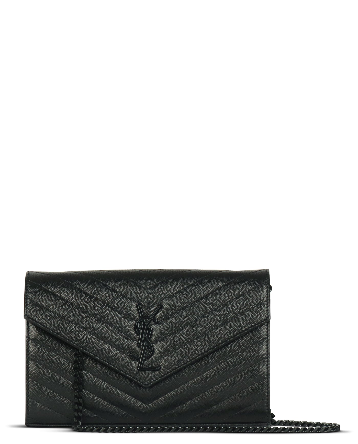 Monogram Leather Chain Wallet