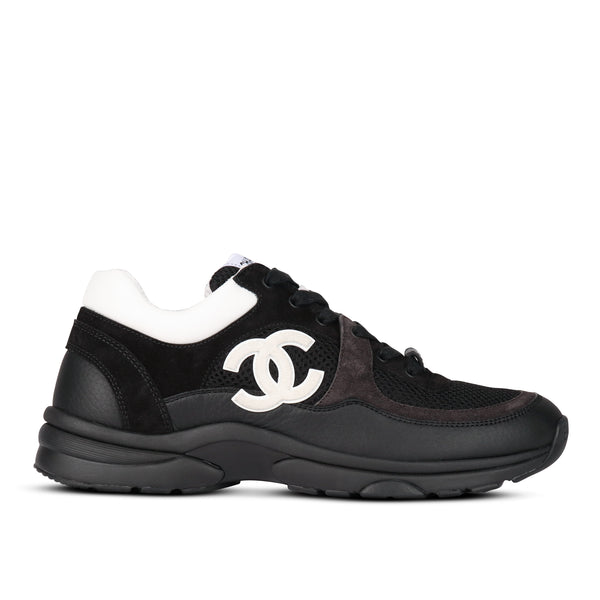 Chanel Wmns CC Logo Sneaker 'White Black