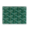 green goyard leather victoire companion wallet back