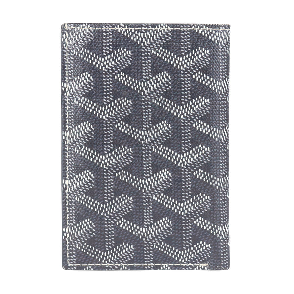 grey goyard saint pierre leather card holder wallet front