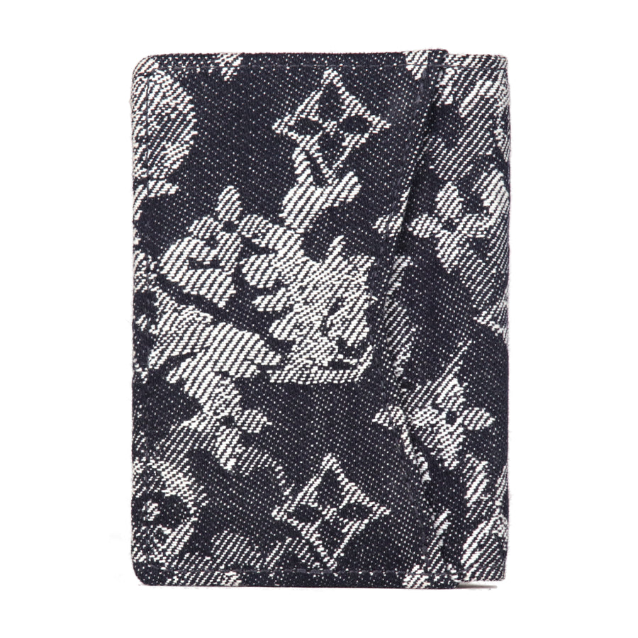 Louis Vuitton Nigo LV Made Black Monogram Denim Pocket Organizer Card  Wallet 1118l17