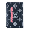 louis vuitton upside down monogram pocket organizer wallet navy and pink back