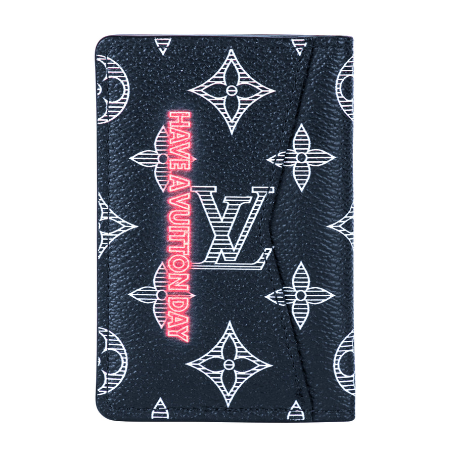 Authentic Louis Vuitton Black/Navy Epi Pocket Organizer Card Holder