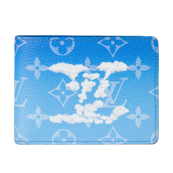 sky blue louis vuitton cloud slender leather wallet front