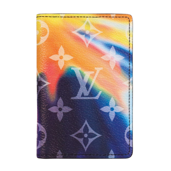 multicolor louis vuitton monogram sunset pocket organizer wallet front