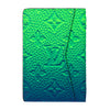 Picture of green and blue Louis Vuitton Taurillon leather illusion pocket organizer wallet back