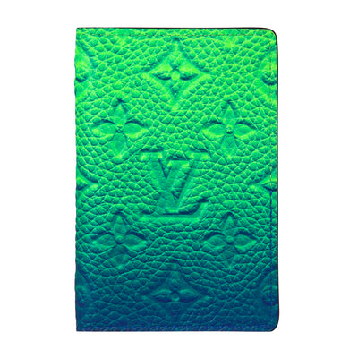 Picture of green and blue Louis Vuitton Taurillon leather illusion pocket organizer wallet